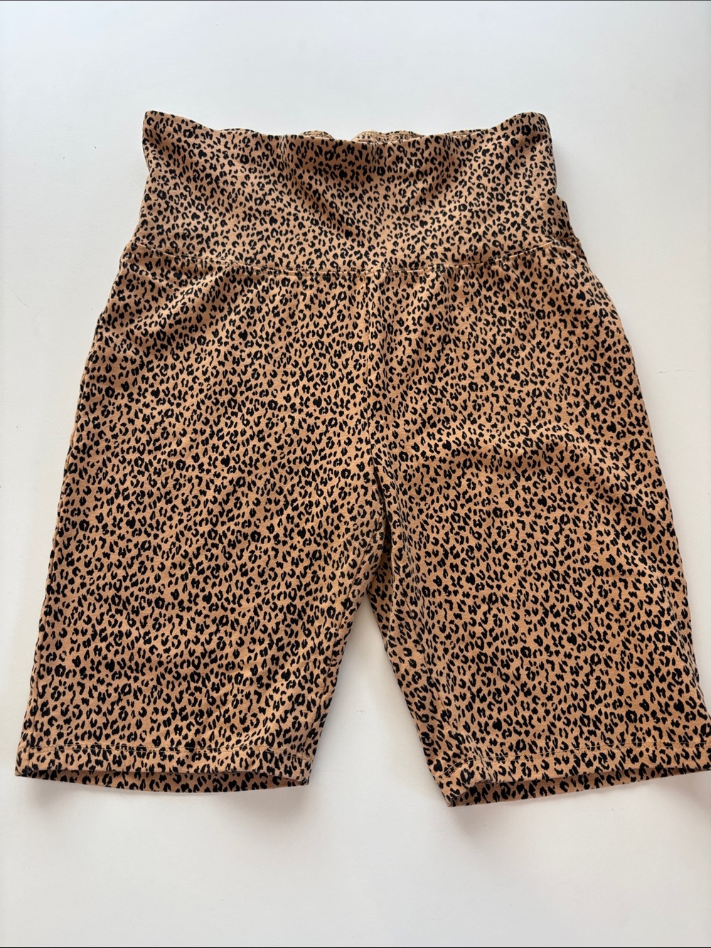 Nordstrom Leopard Print High-Waist Bike Shorts - Tan/Black -716sku